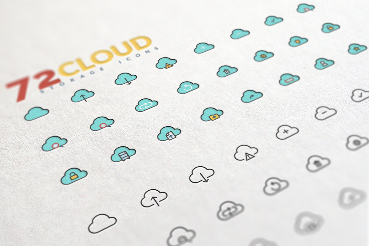 Cloud Storage Icons Set