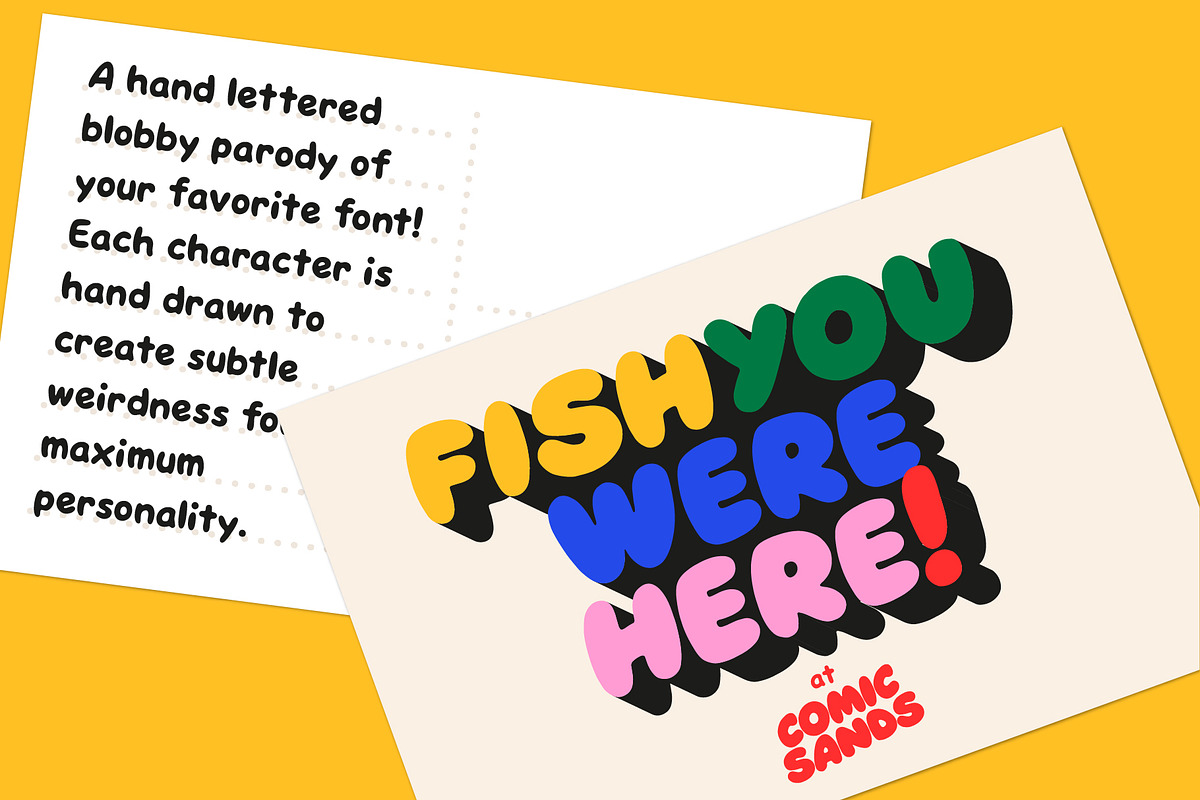 Comic Sands! A Font For Good Times, a Sans Serif Font by Meg Lewis Fun House (Photo 3 of 8)