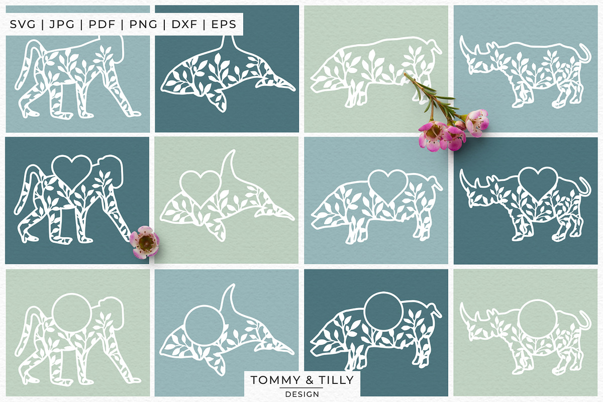 Foliage Animals Bundle - Overlay SVG, an Object Graphic by Tommy & Tilly Design (Photo 7 of 12)