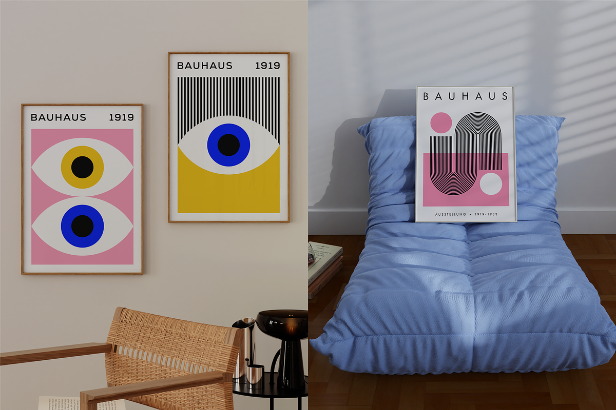 40 Bauhaus Posters Vector Set, a Poster Template by PixelMind (Photo 3 of 8)
