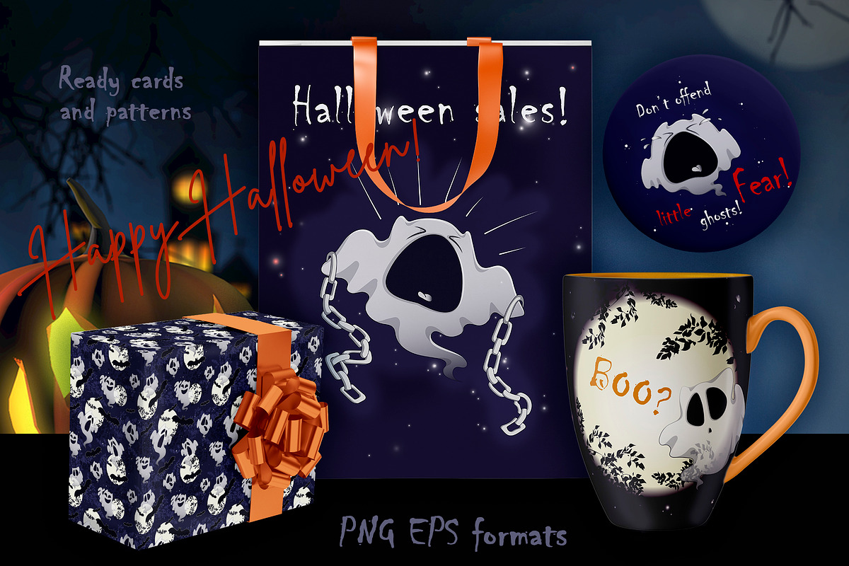 Cute ghosts., an Illustration by Maycat_store (Photo 4 of 8)