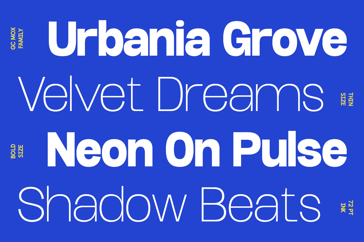 GC MOX – Bold Variable Energy, a Sans Serif Font by Glyphonic (Photo 6 of 15)