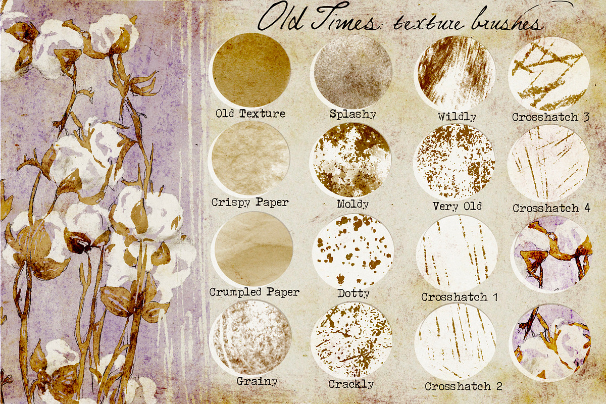 Old Times- Procreate Vintage Brushes, a Brush Add-On by BooStudio (Photo 4 of 10)