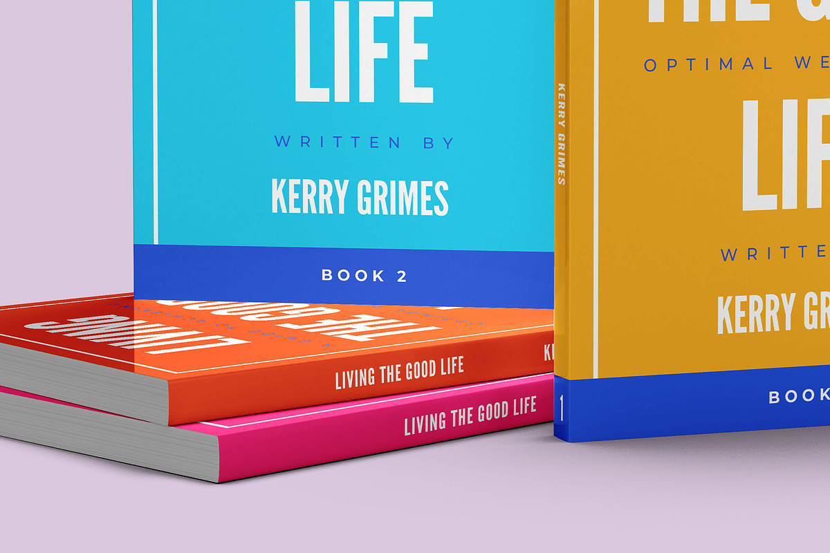 4 Book Box Set Mockup 6x9″ softcover, a Books & Magazine Mockup by Illusiongraphic (Photo 18 of 20)