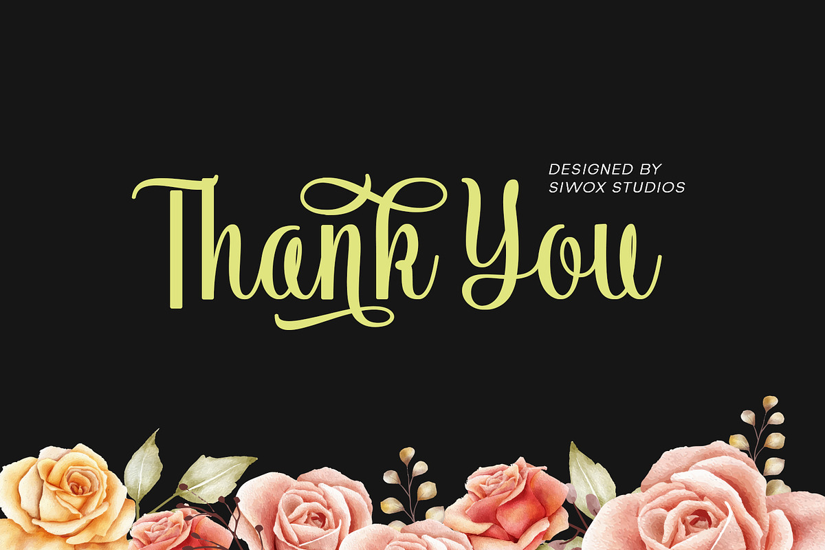 Vendila Script Font, a Script Font by Siwox Studios (Photo 8 of 8)