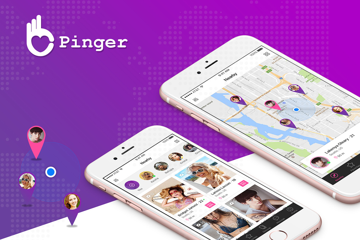 Pinger - Dating UI Kit, an UI Kit Template by hoangpts (Photo 1 of 5)