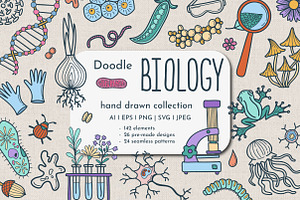 Hand Drawn Doodle Biology Clipart