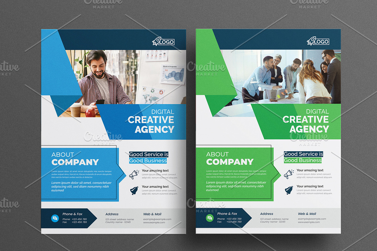 Business Flyer Template, a Flyer Template by Cristal Pioneer (Photo 1 of 4)