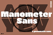Manometer Sans, a Sans Serif Font by fontador (Thumbnail 1 of 8)