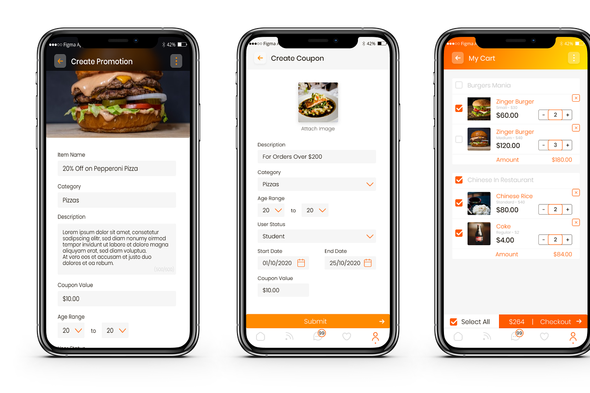 Food Delivery App - Figma & XD UI, a Templates & Theme by Basma Designs (Photo 7 of 7)