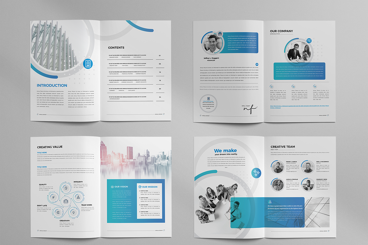 Annual Report 28 Pages, a Brochure Template by Template Zone (Photo 4 of 9)