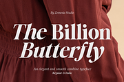 The Billion Butterfly Serif, a Serif Font by zeenesia (Thumbnail 1 of 19)