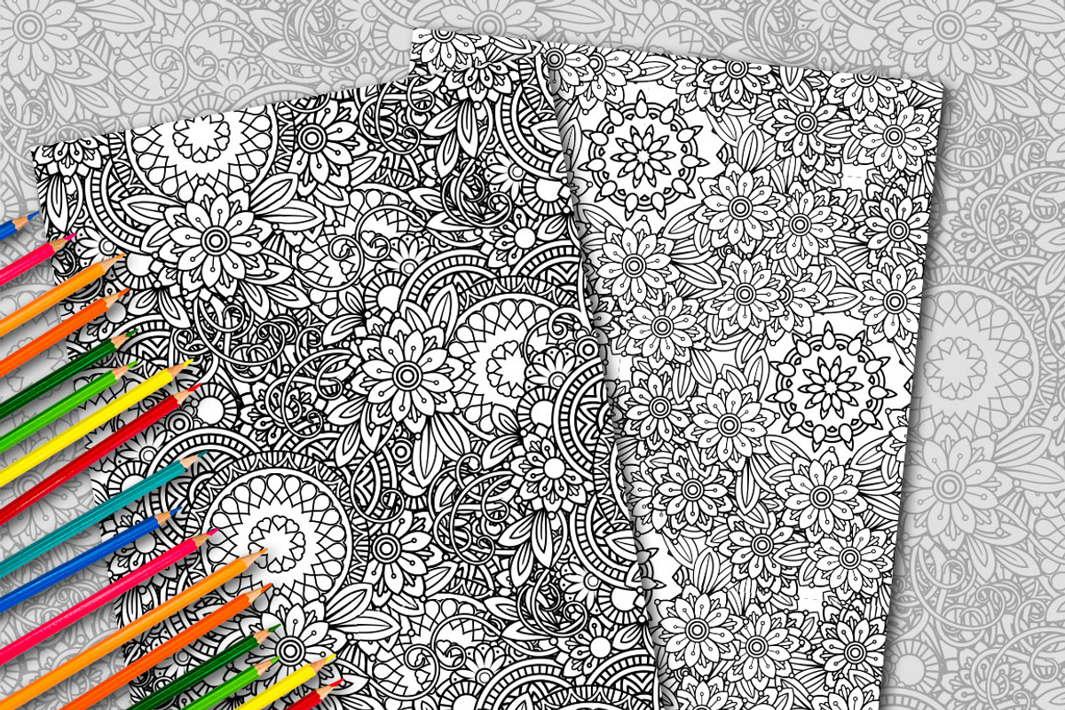 Floral Seamless Patterns, a Pattern Graphic by Elinorka (Photo 4 of 5)