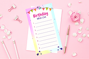 Happy Birthday List Templates, a Templates & Theme by TemplateCastleStore (Thumbnail 5 of 9)