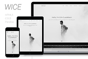 WICE - One Page Personal & Portfolio, a HTML Template by Fastredesign (Thumbnail 1 of 3)