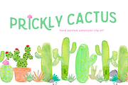 Cactus Watercolor Clip Art, an Illustration by Emerald & Ivy Studios (Thumbnail 1 of 3)
