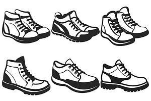 Sneaker and Boot Illustrations, an Object Graphic by Billah Hub