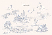 Toile de Jouy Graphic Vector Pattern, a Pattern Graphic by Ekaproeka (Thumbnail 7 of 9)