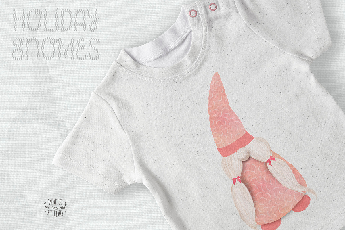 Holiday Gnome Illustrations Set, a Decorative Illustration by White Lane Studio (Photo 4 of 11)