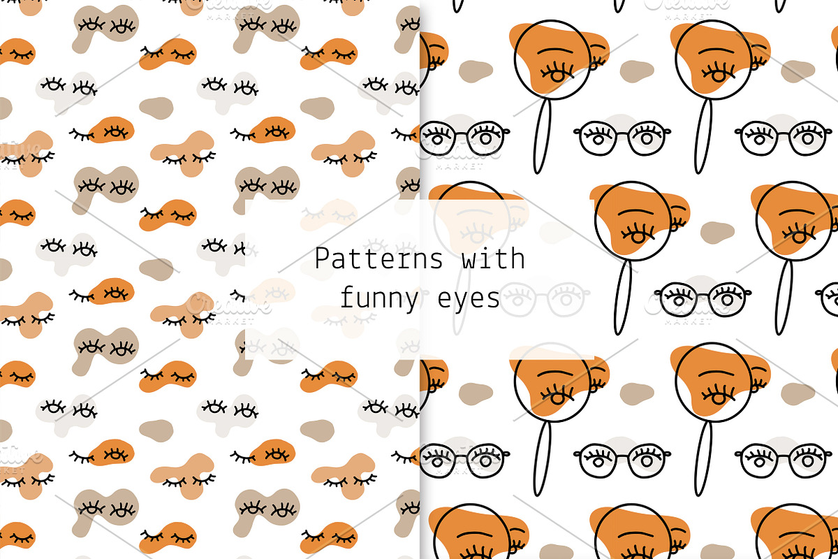 Patterns with funny eyes, a Pattern Graphic by Lyolya Profitrolya (Photo 1 of 3)