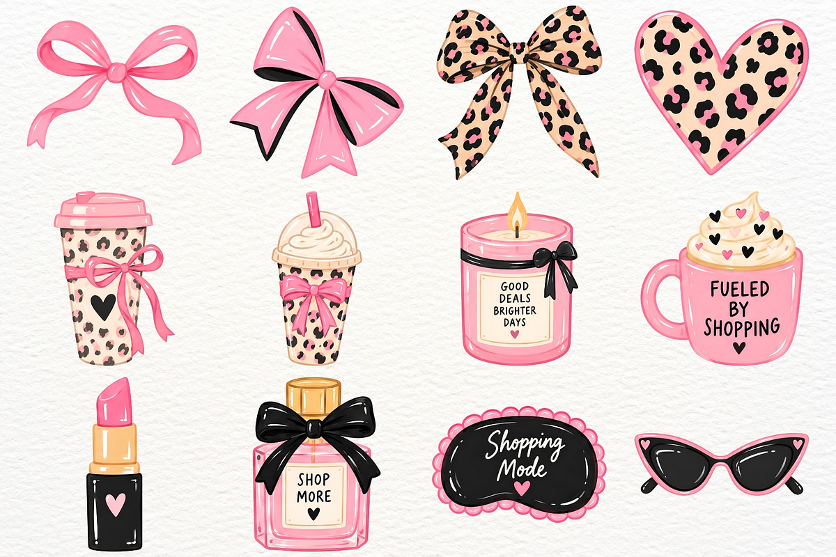 Black Friday Clipart Girly PNG Sale, a Seasonal Illustration by SugarCloudStudioArt (Photo 6 of 6)