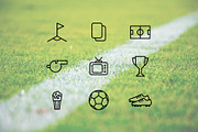 Football line icons, an Outline Icon by Lyolya Profitrolya (Thumbnail 2 of 2)