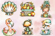 Watercolor Summer Beach Clipart Bund, an Illustration by SVGArt (Thumbnail 5 of 9)