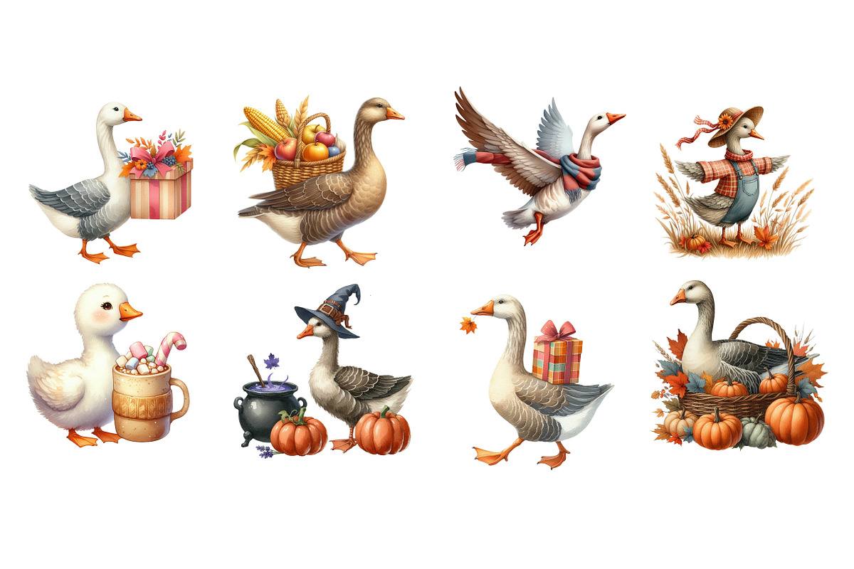 Fall Halloween Goose Sublimation, an Illustration by Designworld (Photo 3 of 5)