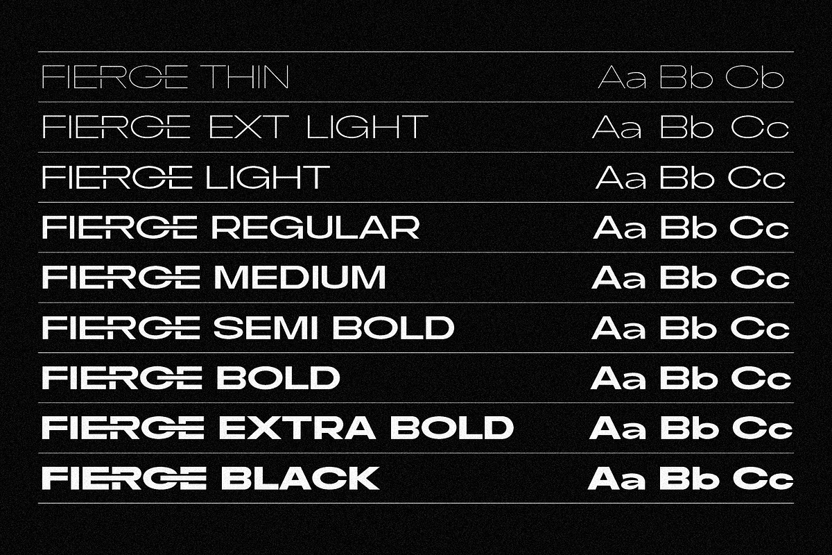 Fierce - Modern Sans Family, a Sans Serif Font by Eotype Studio (Photo 6 of 15)