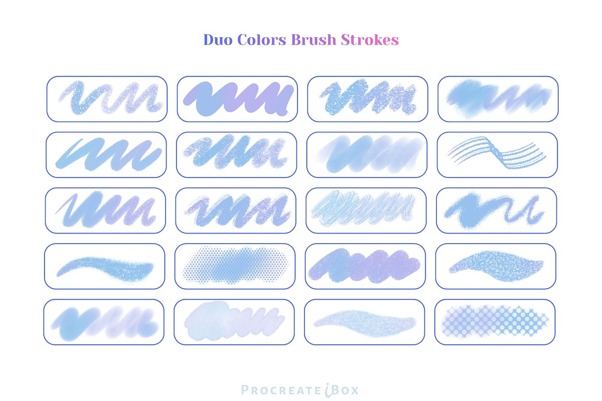 Procreate Gradient Rainbow Brush Set, a Brush Add-On by ProcreateiBox (Photo 5 of 7)