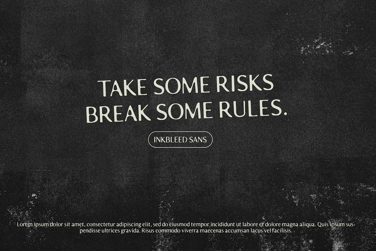Inkbleed Sans Typeface (2 fonts), a Font by Nicky Laatz (Photo 13 of 14)
