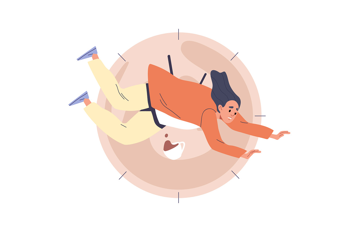 People living fast life concept set, a Person Illustration by Good Studio (Photo 7 of 7)