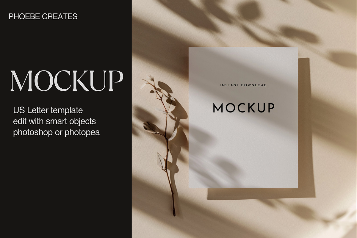 Editorial US Letter Mockup, a Mockup by PhoebeCreates (Photo 1 of 6)
