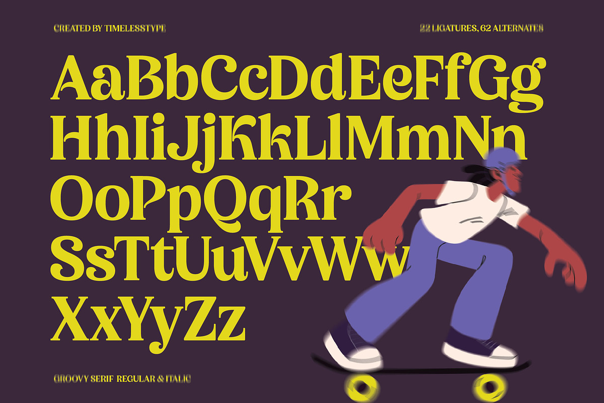 Bikers Groovy Retro Serif Font, a Serif Font by timelesstype.co (Photo 9 of 15)