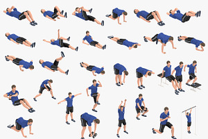30 Looped Exercise Animation GIF