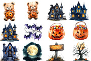 Cute Halloween Clipart Bundle, an Illustration by Designworld (Thumbnail 3 of 5)