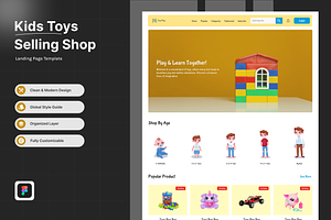 Kids Toys Selling Landing Page, a Landing Page Template by UXcelerate Studio