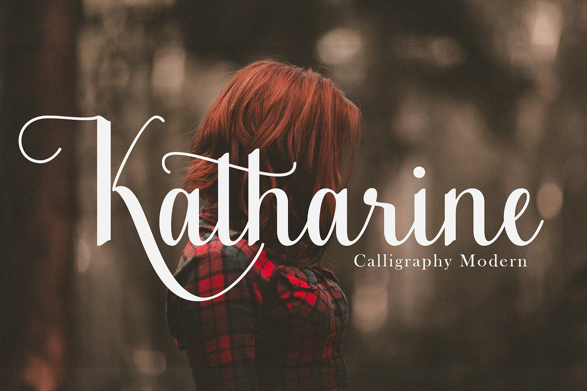 Katharine Calligraphy Modern, a Script Font by Teweka (Photo 1 of 8)
