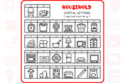 Household Alphabet - Dingbat Font, a Symbol Font by WADLEN (Thumbnail 2 of 7)