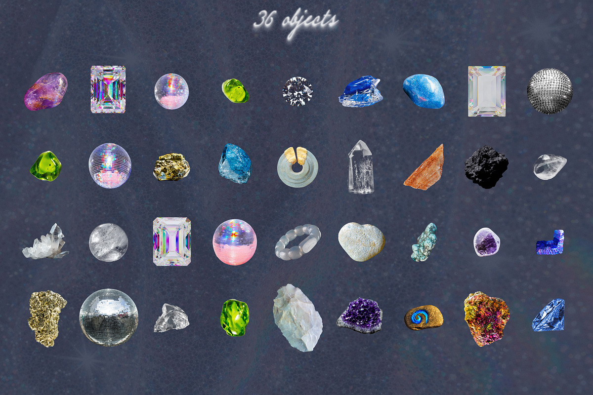 Crystal Haze: Mixed Collage Pack, an Object Graphic by Anastasiia VNSK (Photo 5 of 13)