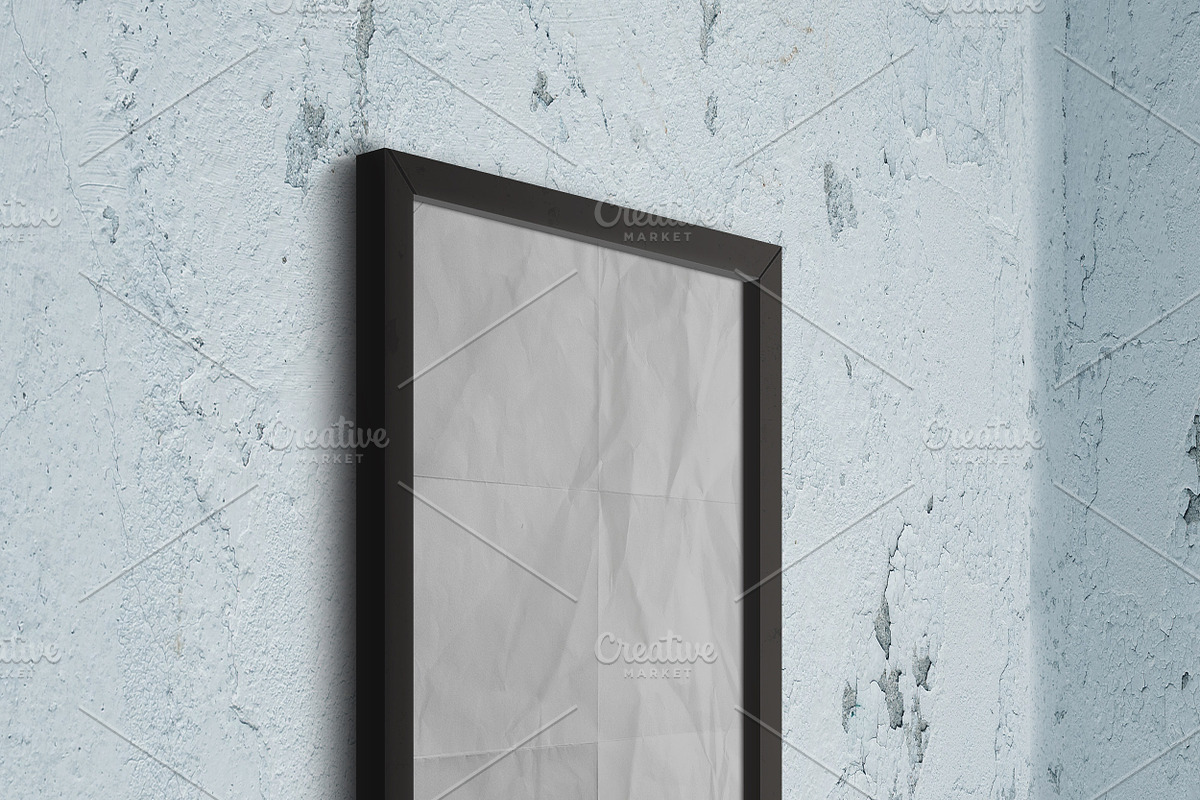 A4 Framed Poster Mockup, a Print Template by CREATIVE DUDE (Photo 8 of 9)