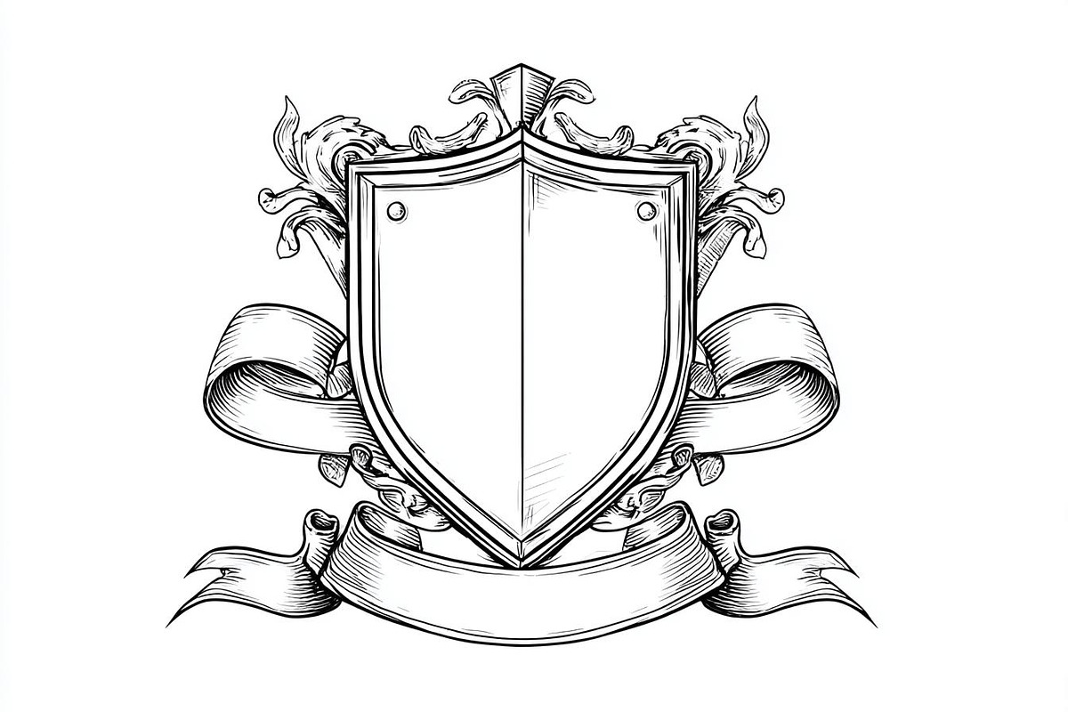 Hand-Drawn Heraldic Shield Vector, an Object Graphic by Creativeshirt (Photo 7 of 10)