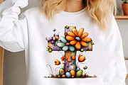 Floral Easter Cross Clipart, an Illustration by designcity5 (Thumbnail 5 of 5)