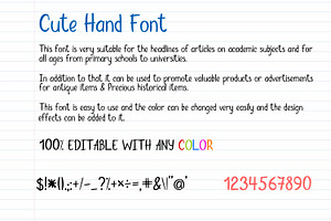 Cute Hand Font