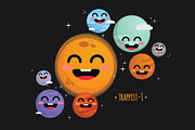 Trappist-1 Cute System, an Illustration by Beatriz Gascón (Thumbnail 1 of 3)