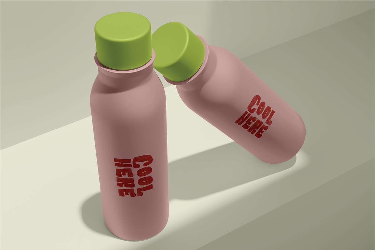 Water Bottle Mockup,, a Merchandise Mockup by Dudukbersama (Photo 1 of 4)