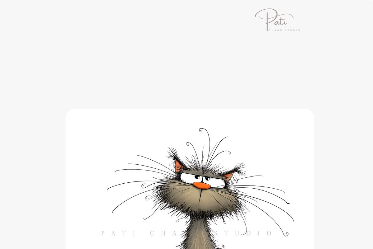 45 Quirky Cat Clipart Set, an Animal Illustration by Pati Charm Studio (Photo 7 of 9)