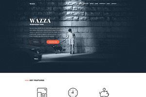 Wazza Onepage HTML Template