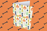 Halloween retro digital papers blue, a Graphic by Natalia Gonzalez (Thumbnail 4 of 4)