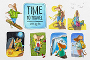 Mouse time. 15 mice for cards, an Animal Illustration by katyabuslaeva (Thumbnail 2 of 5)